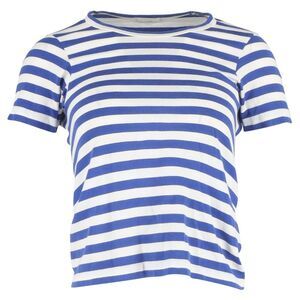 Comme Des Garçons Striped T-Shirt in Blue and White Cotton